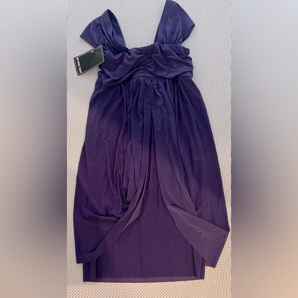 Un Deux Trois Vintage Girls Size 14 NWT purple party dress polyester stretch. - Picture 4 of 4